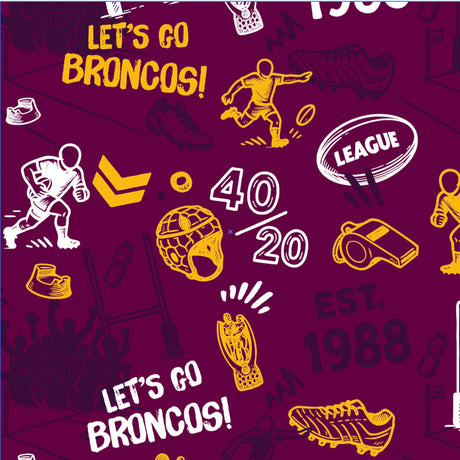 NRL Broncos 'Scrambler' Golf Polo - Ashtabula