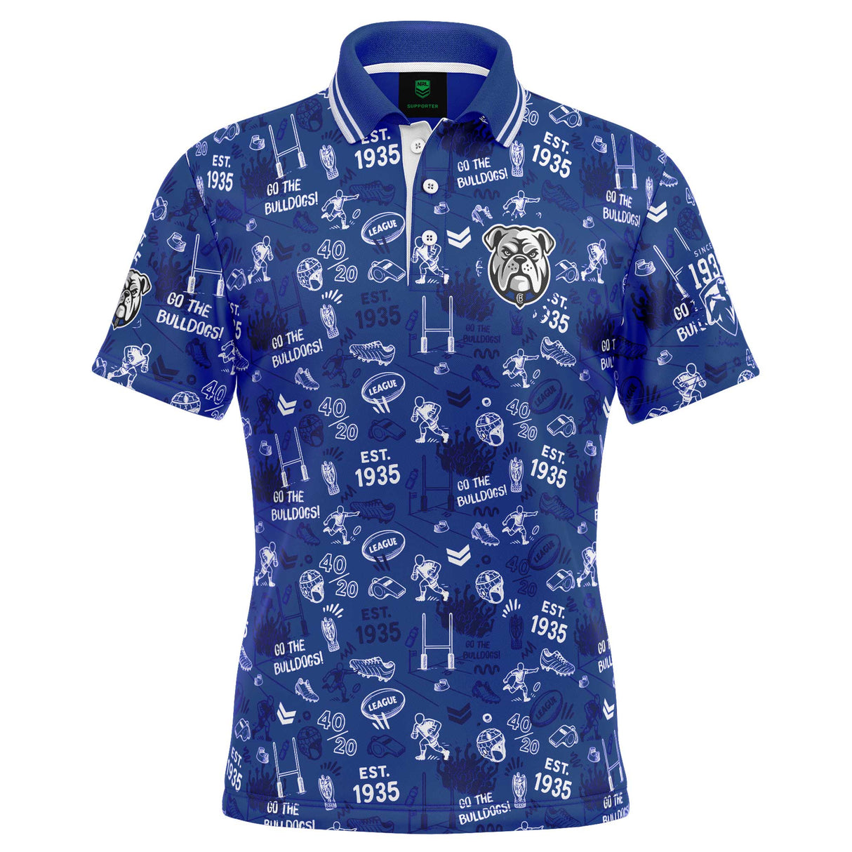 NRL Bulldogs 'Scrambler' Golf Polo