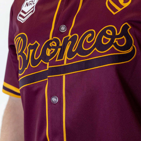 NRL Broncos 'Homer' Baseball Shirt - Youth - Ashtabula