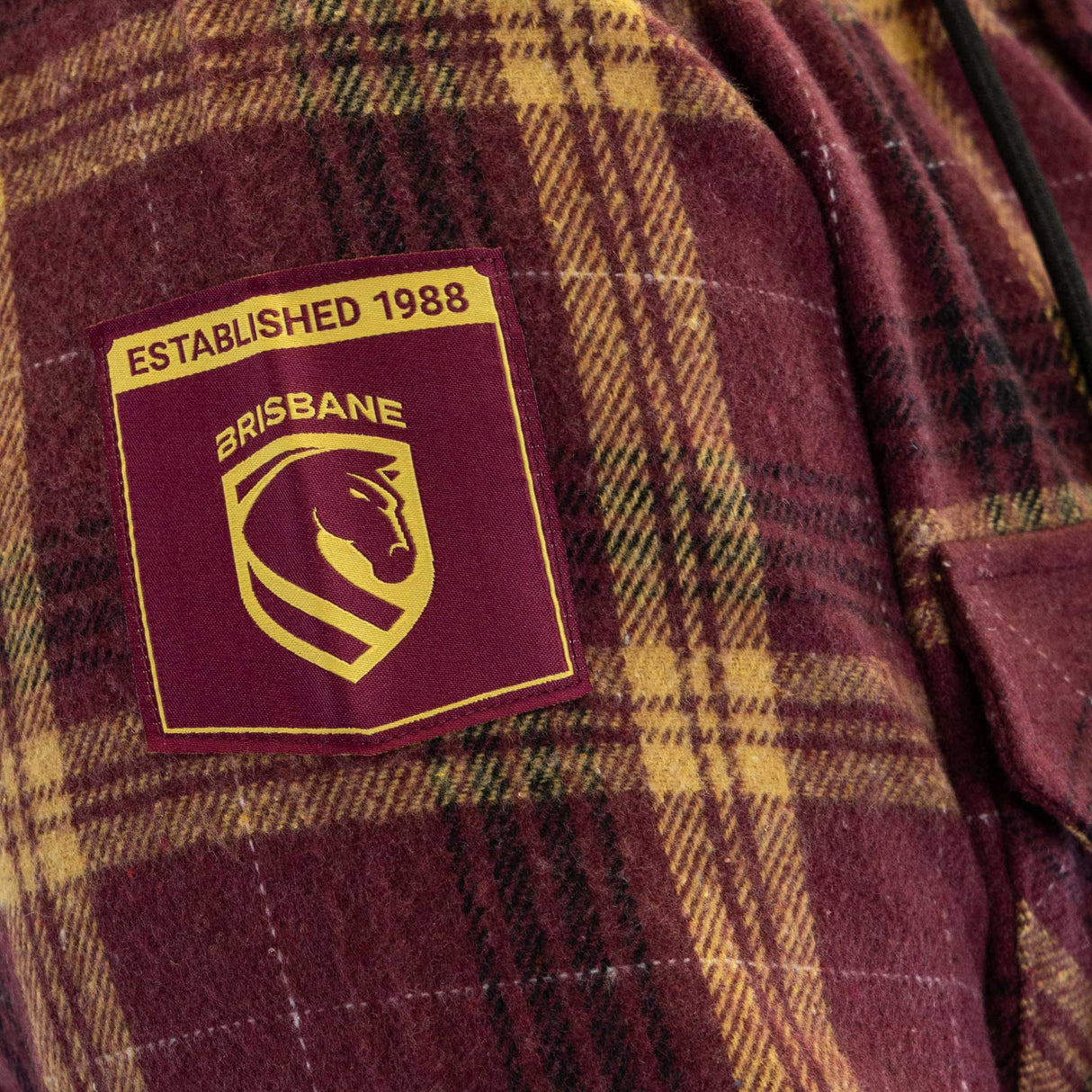 NRL Broncos 'Highland' Hooded Flannel Shirt - Ashtabula