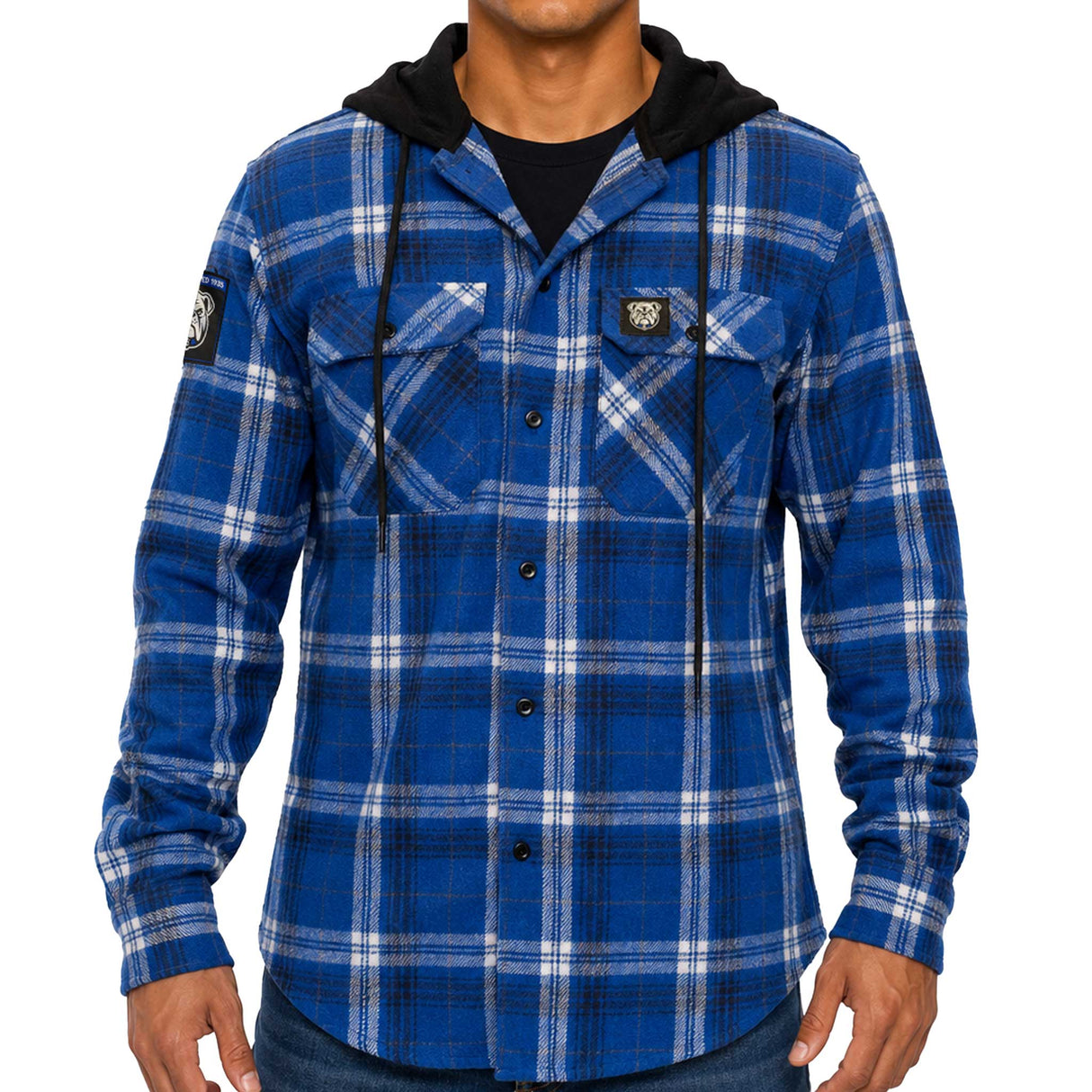 NRL Bulldogs 'Highland' Hooded Flannel Shirt - Ashtabula