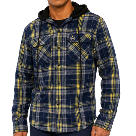 NRL Cowboys 'Highland' Hooded Flannel Shirt - Ashtabula