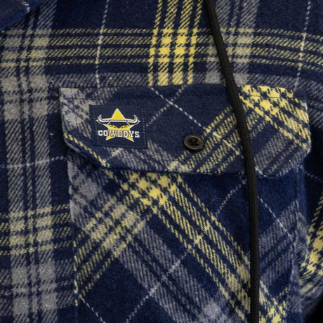 NRL Cowboys 'Highland' Hooded Flannel Shirt - Ashtabula