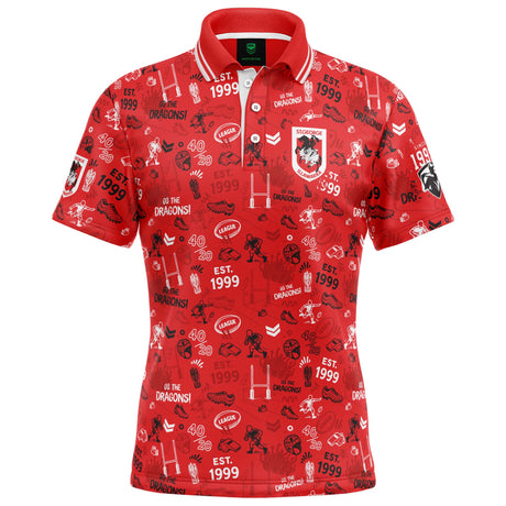 NRL Dragons 'Scrambler' Golf Polo - Ashtabula