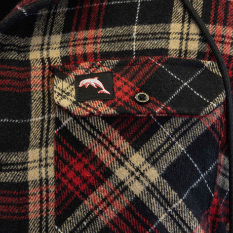 NRL Dolphins 'Highland' Hooded Flannel Shirt - Ashtabula