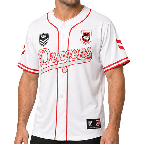 NRL Dragons 'Homer' Baseball Shirt - Ashtabula
