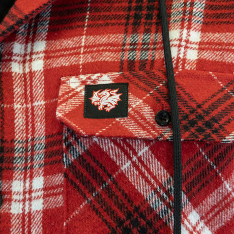 NRL Dragons 'Highland' Hooded Flannel Shirt - Ashtabula