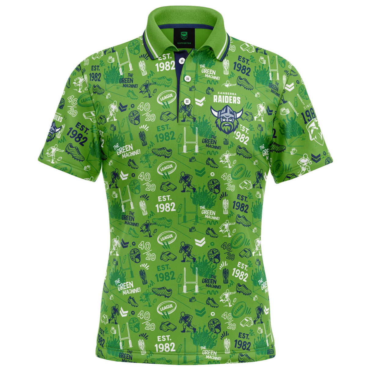 NRL Raiders 'Scrambler' Golf Polo - Ashtabula
