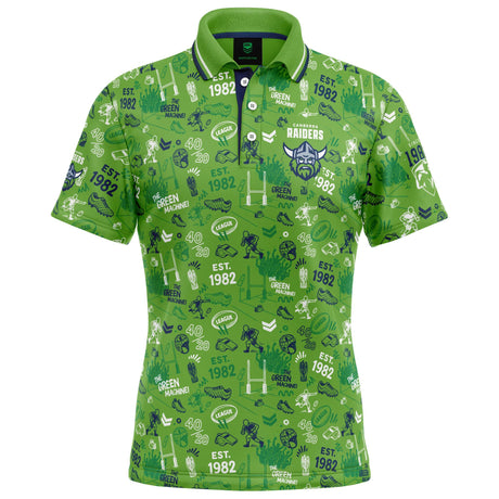 NRL Raiders 'Scrambler' Golf Polo - Ashtabula