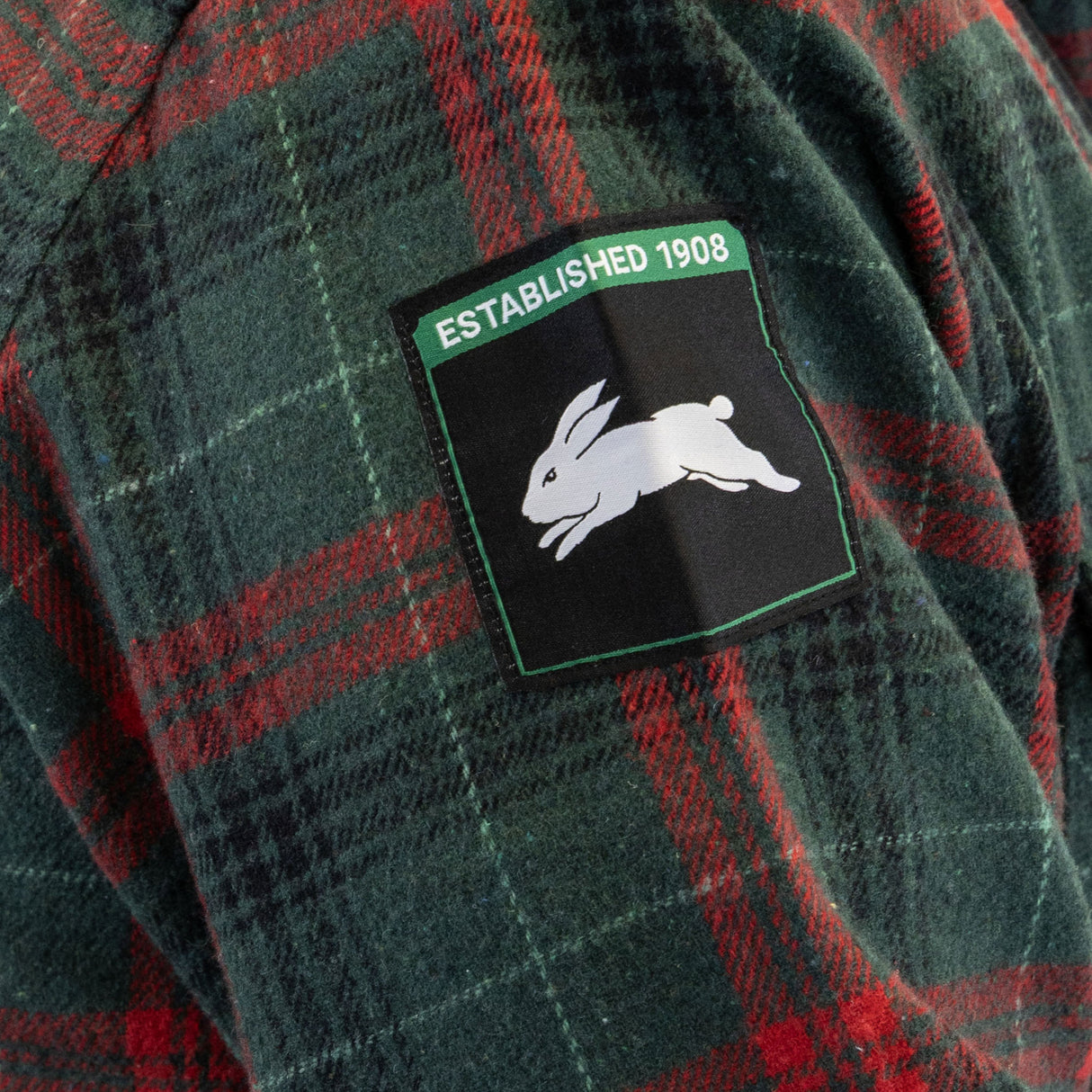 NRL Rabbitohs 'Highland' Hooded Flannel Shirt - Ashtabula