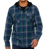 NRL Raiders 'Highland' Hooded Flannel Shirt - Ashtabula