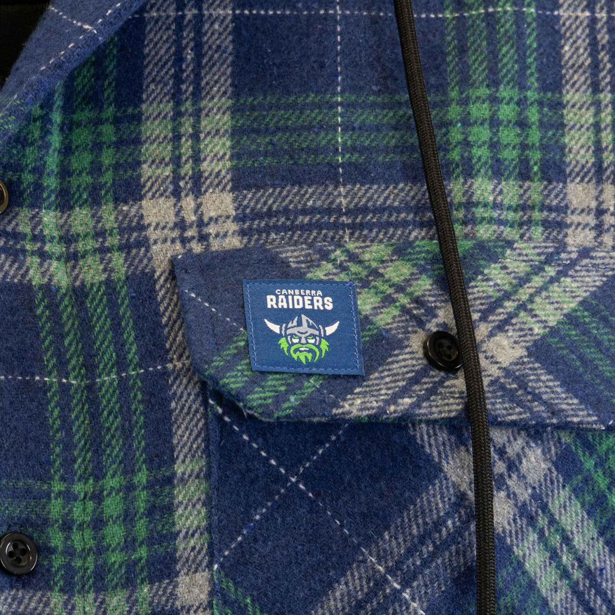 NRL Raiders 'Highland' Hooded Flannel Shirt - Ashtabula