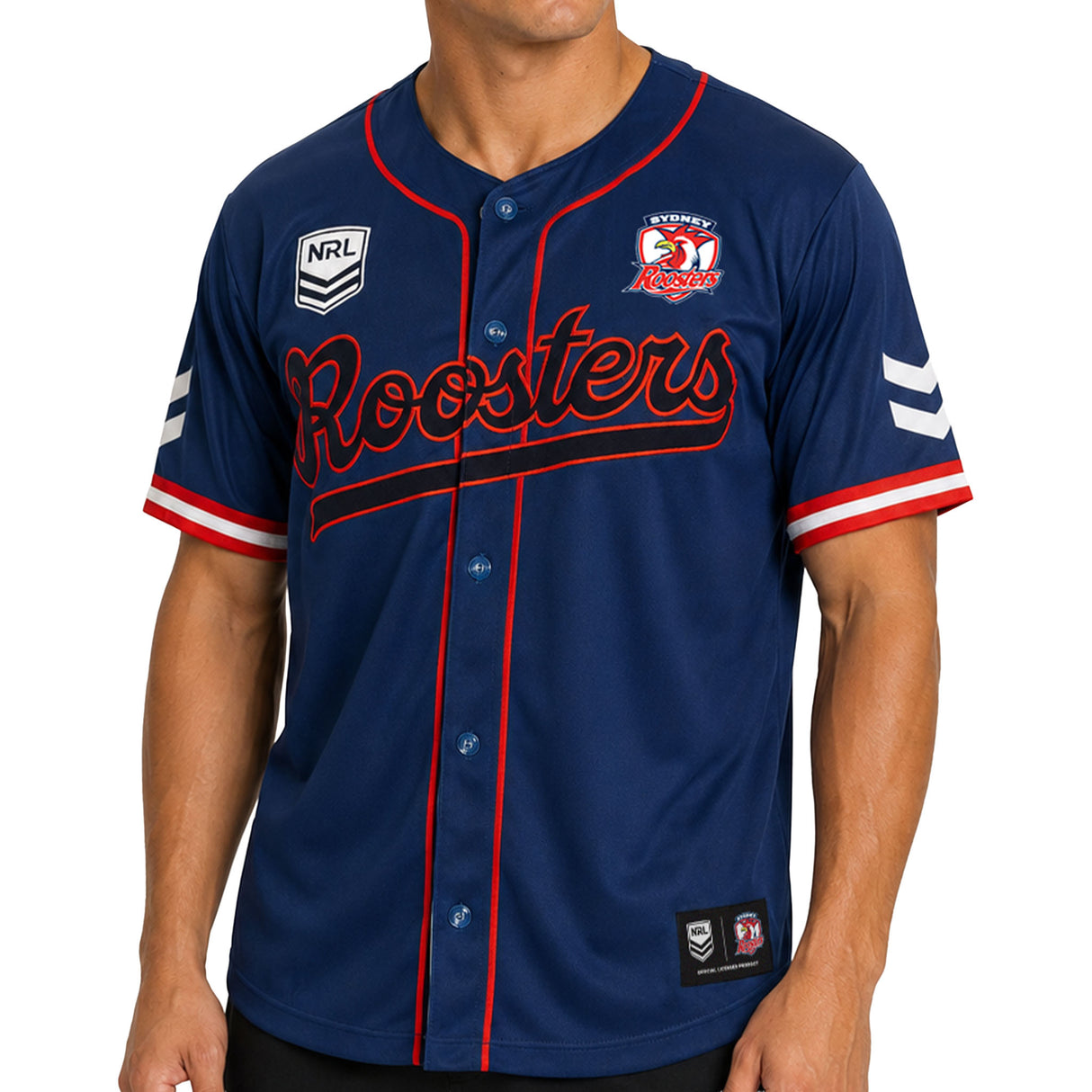 NRL Roosters 'Homer' Baseball Shirt - Ashtabula