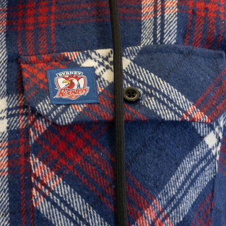 NRL Roosters 'Highland' Hooded Flannel Shirt - Ashtabula