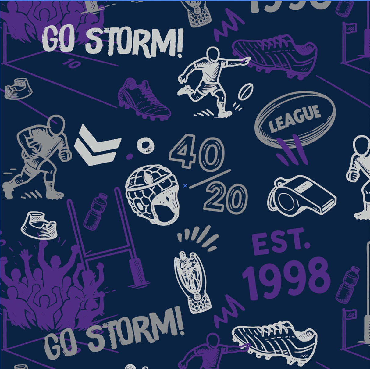 NRL Storm 'Scrambler' Golf Polo - Ashtabula