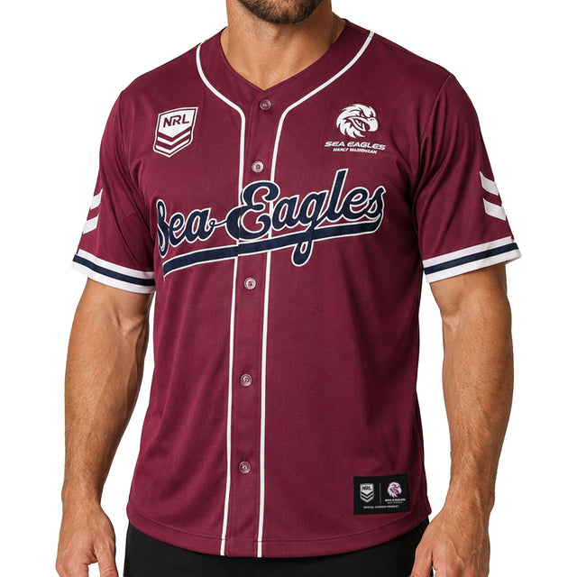 NRL Sea Eagles 'Homer' Baseball Shirt - Ashtabula