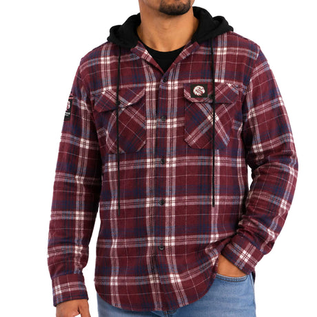 NRL Sea Eagles 'Highland' Hooded Flannel Shirt - Ashtabula