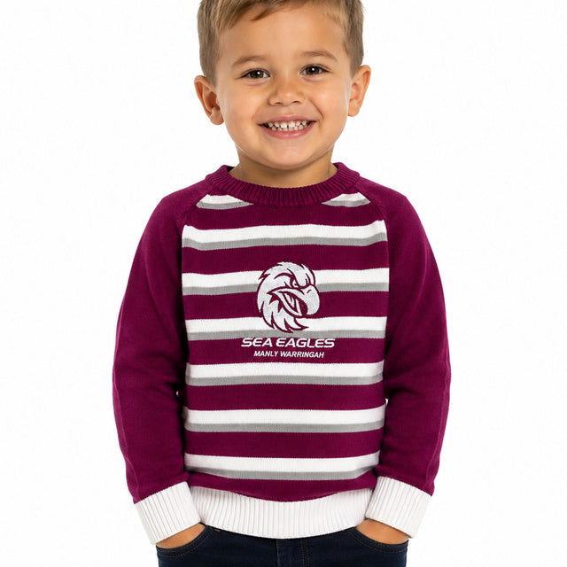 NRL Sea Eagles 'Crossbar' Kids Jumper - Ashtabula