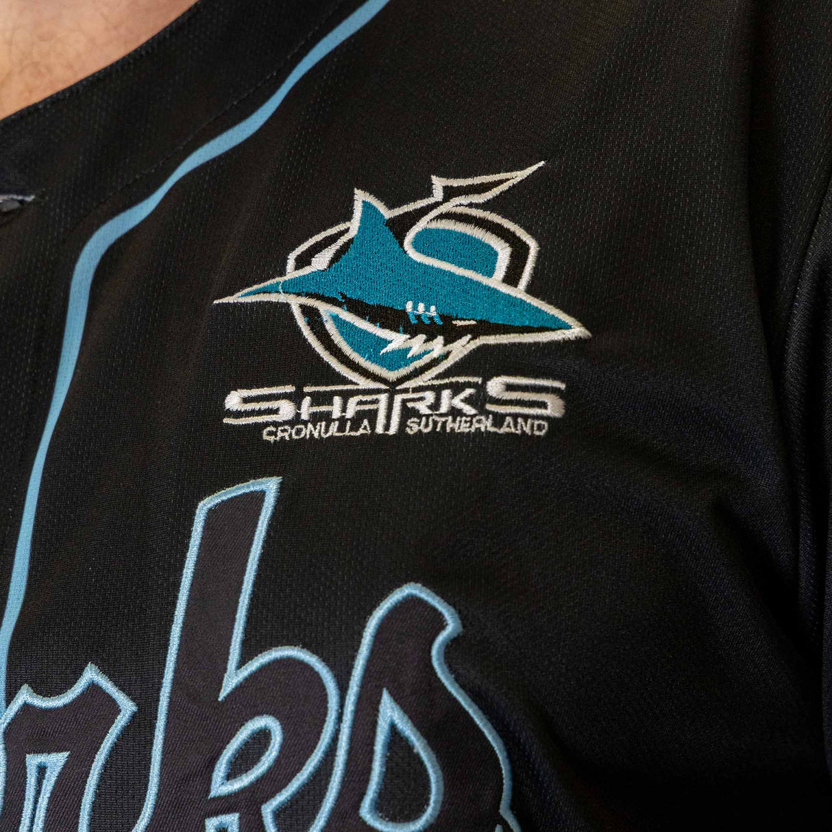 NRL Sharks 'Homer' Baseball Shirt - Youth - Ashtabula