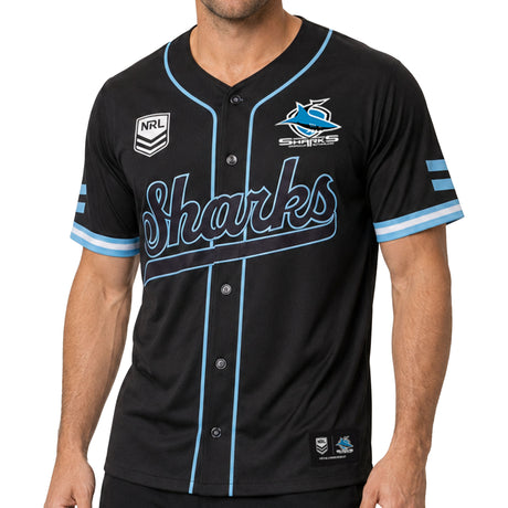 NRL Sharks 'Homer' Baseball Shirt - Ashtabula
