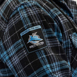 NRL Sharks 'Highland' Hooded Flannel Shirt - Ashtabula