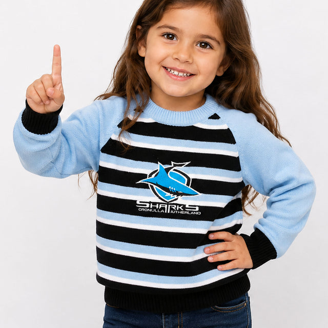 NRL Sharks 'Crossbar' Knit Jumper - Ashtabula