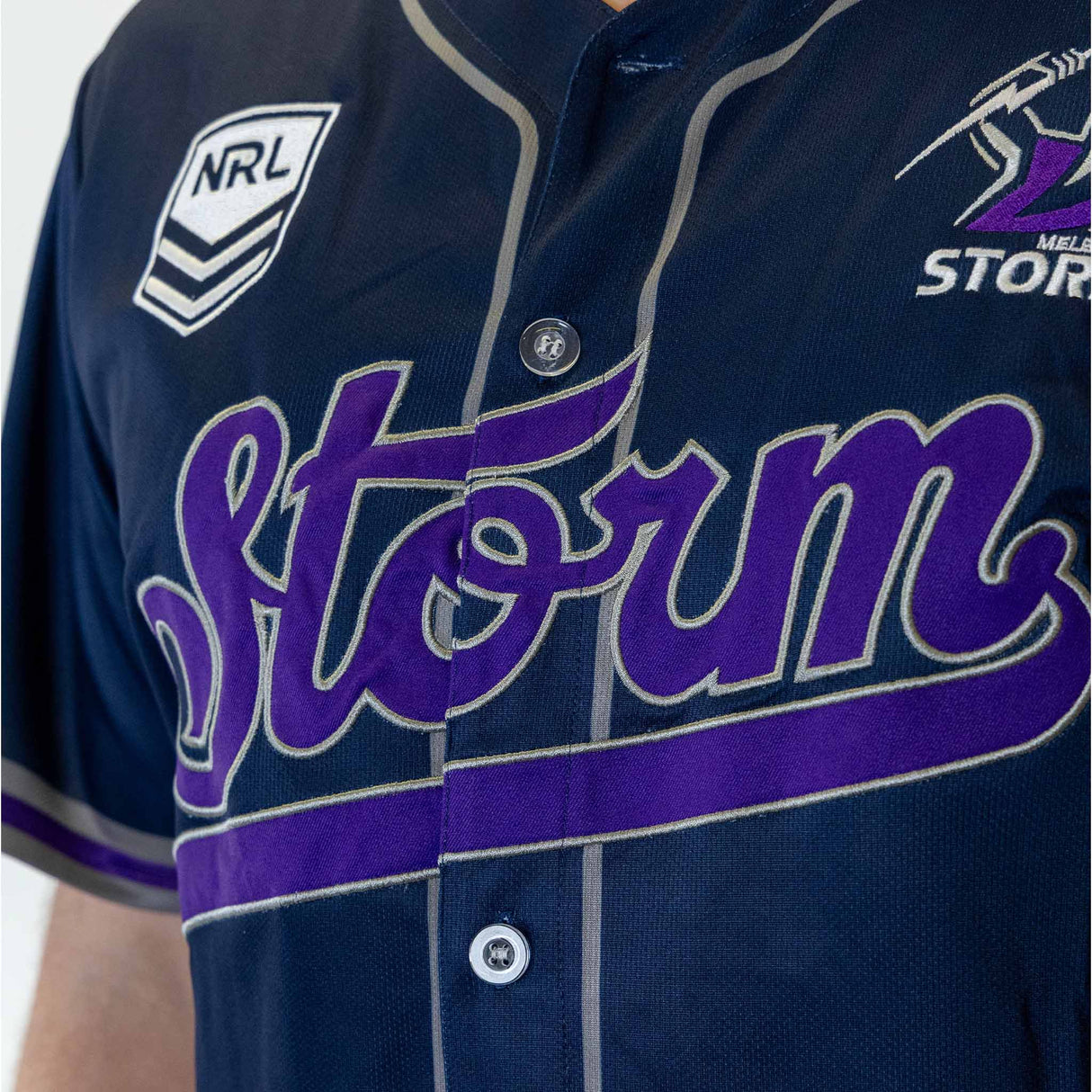 NRL Storm 'Homer' Baseball Shirt - Youth - Ashtabula