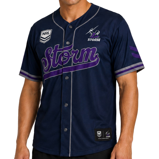 NRL Storm 'Homer' Baseball Shirt - Ashtabula