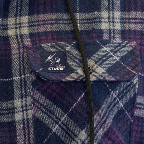 NRL Storm 'Highland' Hooded Flannel Shirt - Ashtabula