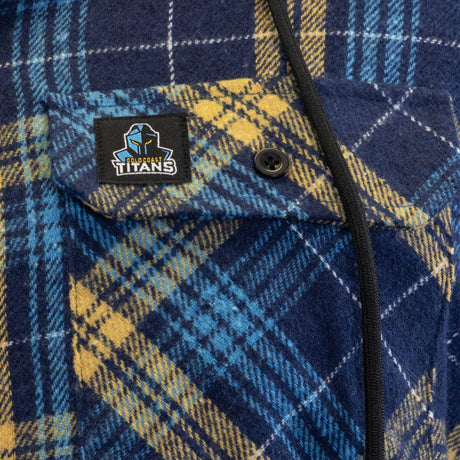 NRL Titans 'Highland' Hooded Flannel Shirt - Ashtabula