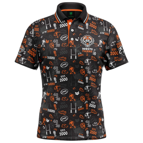 NRL Wests Tigers 'Scrambler' Golf Polo - Ashtabula