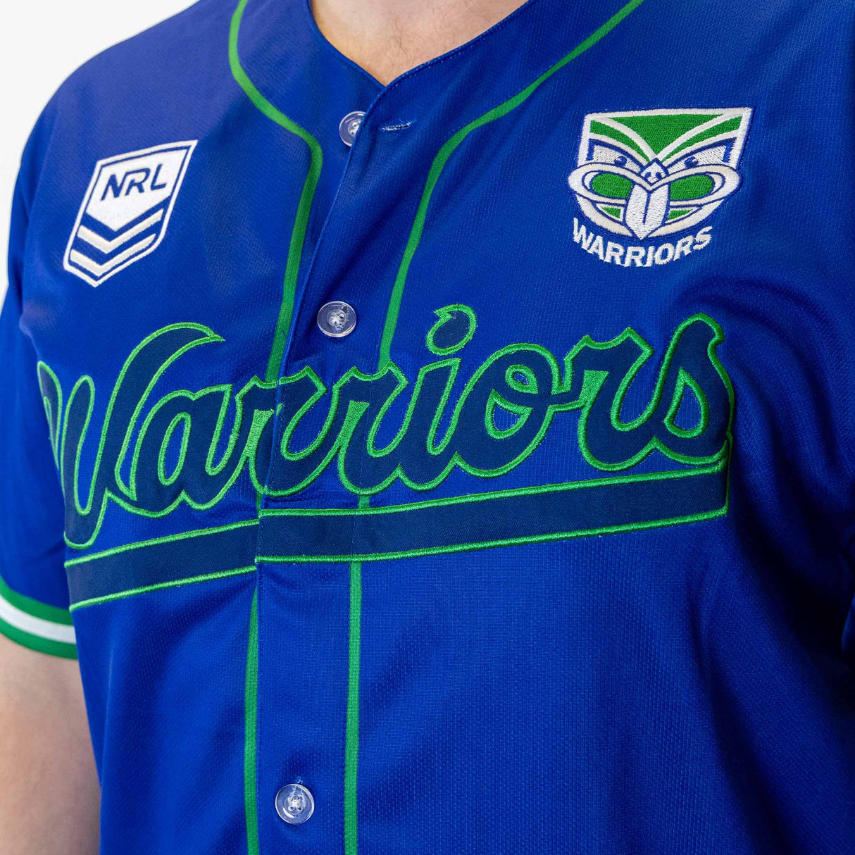 NRL Warriors 'Homer' Baseball Shirt - Youth - Ashtabula