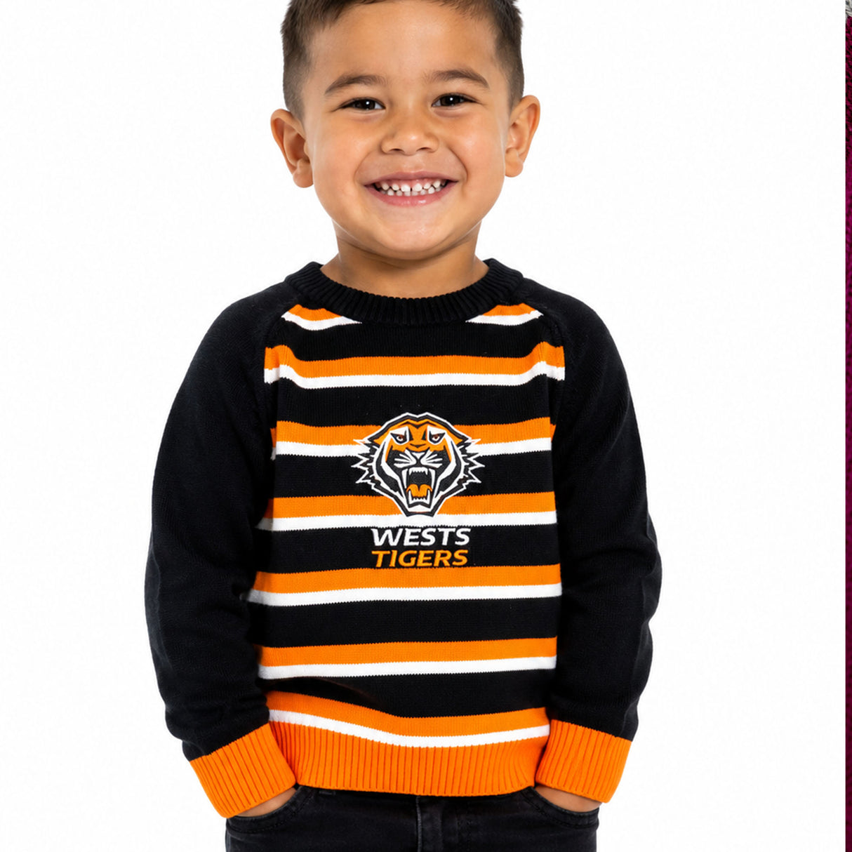 NRL Wests Tigers 'Crossbar' Kids Jumper - Ashtabula