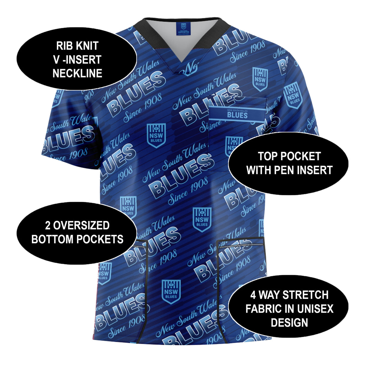 NSW Blues 'North Shore' Scrubs