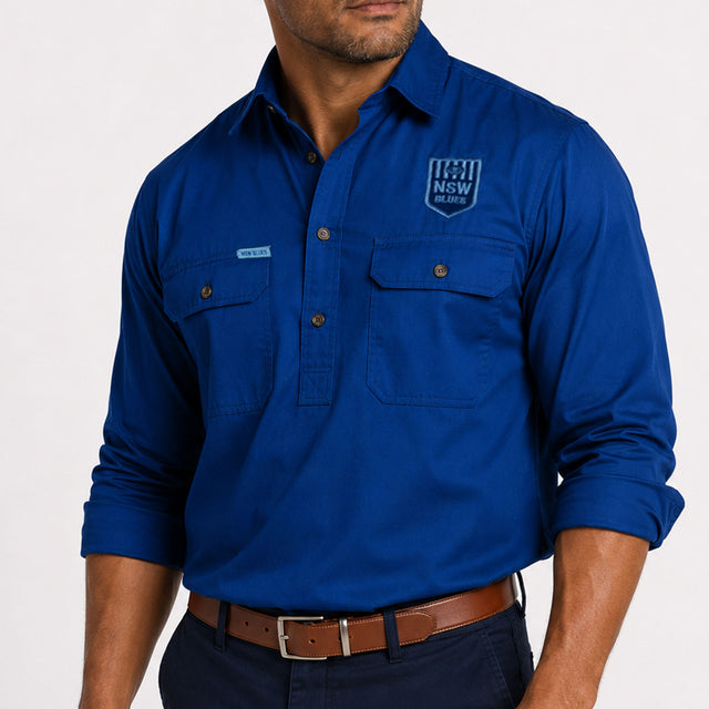 NSW Blues 'Long Yard' Work Shirt - Ashtabula