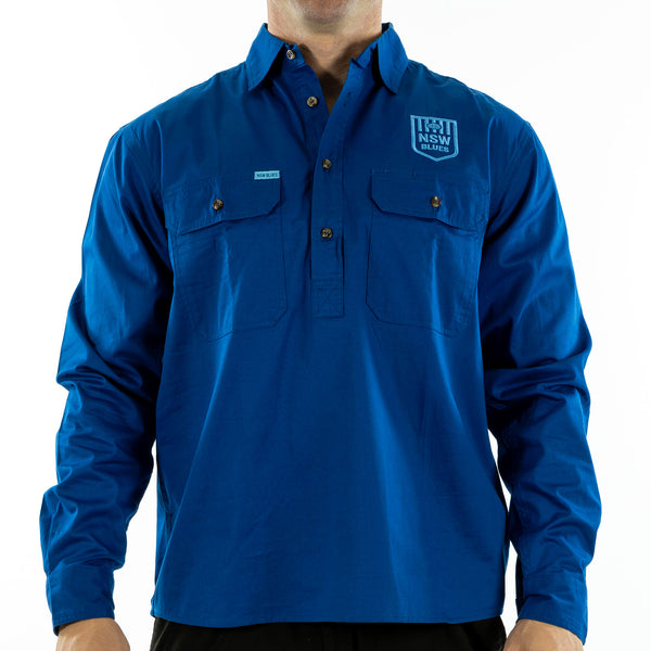 NSW Blues 'Long Yard' Work Shirt - Ashtabula