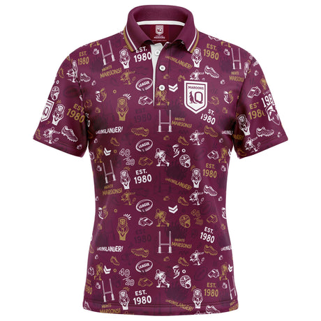 QLD Maroons 'Scrambler' Golf Polo - Ashtabula