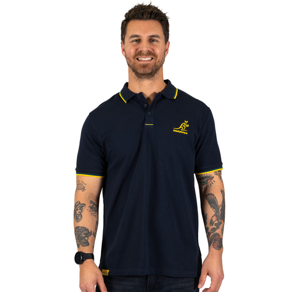 Wallabies Navy Pique Polo - Ashtabula
