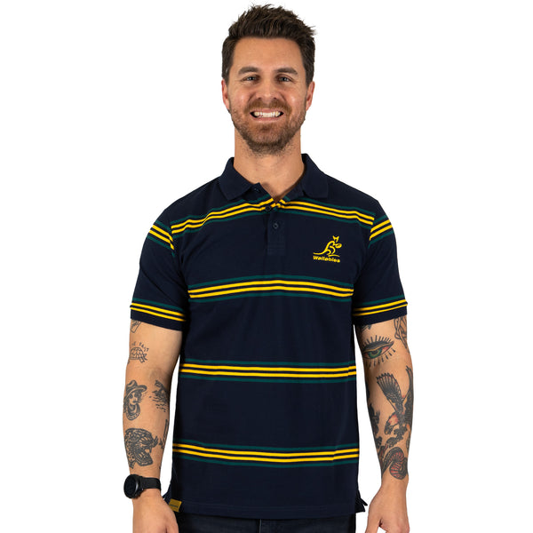 Wallabies Striped Pique Polo - Ashtabula
