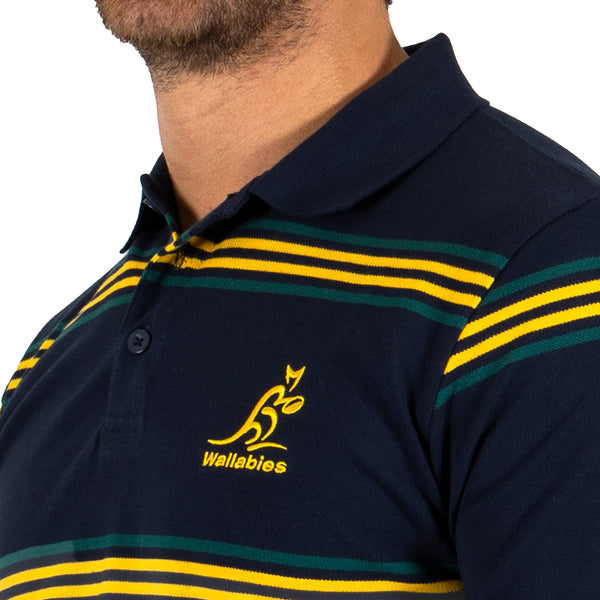 Wallabies Striped Pique Polo - Ashtabula