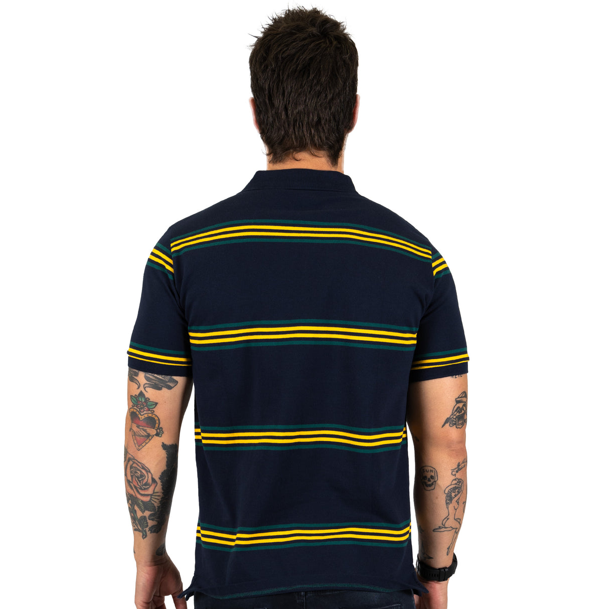 Wallabies Striped Pique Polo - Ashtabula