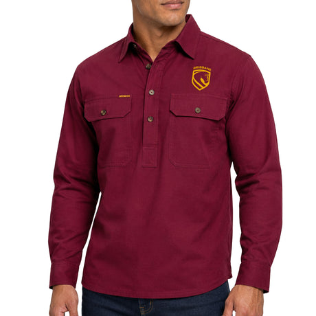 NRL Broncos 'Rusty' Work Shirt - Ashtabula