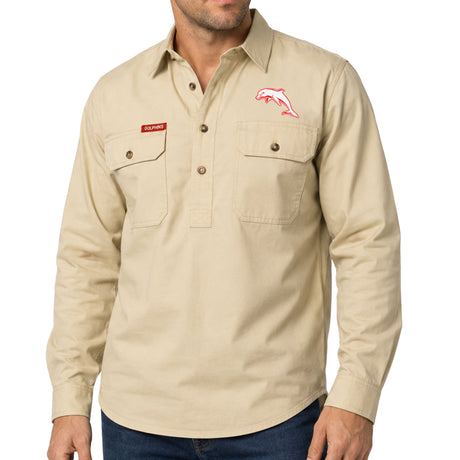 NRL Dolphins 'Rusty' Work Shirt - Ashtabula