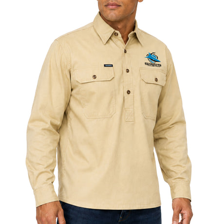 NRL Sharks 'Rusty' Work Shirt - Ashtabula