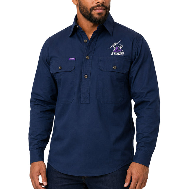 NRL Storm 'Rusty' Work Shirt - Ashtabula