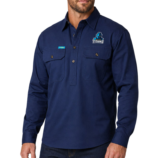 NRL Titans 'Rusty' Work Shirt - Ashtabula
