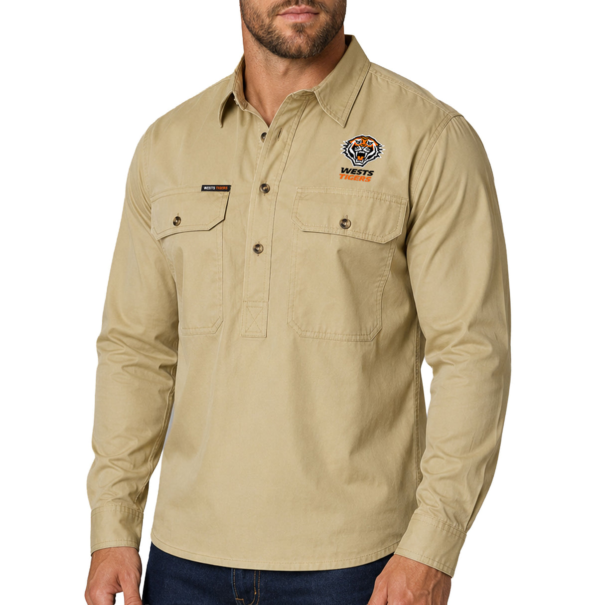 NRL Wests Tigers 'Rusty' Work Shirt - Ashtabula
