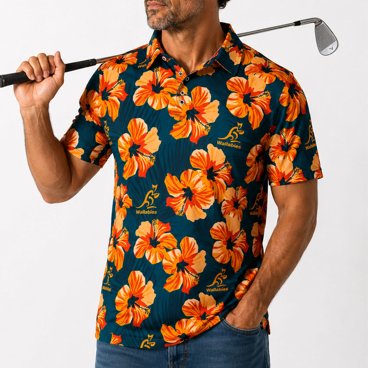 Wallabies 'Aloha' Golf Polo - Ashtabula