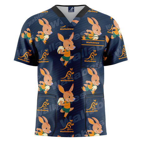 Wallabies 'Wally' Medical Scrub Top - Ashtabula