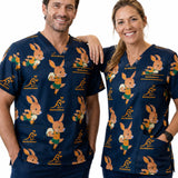 Wallabies 'Wally' Medical Scrub Top - Ashtabula